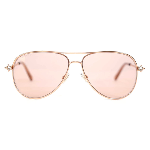 Jimmy Choo Accessories - Jimmy Choo Sansa Aviator Sunglasses - Gold/Copper - NWT